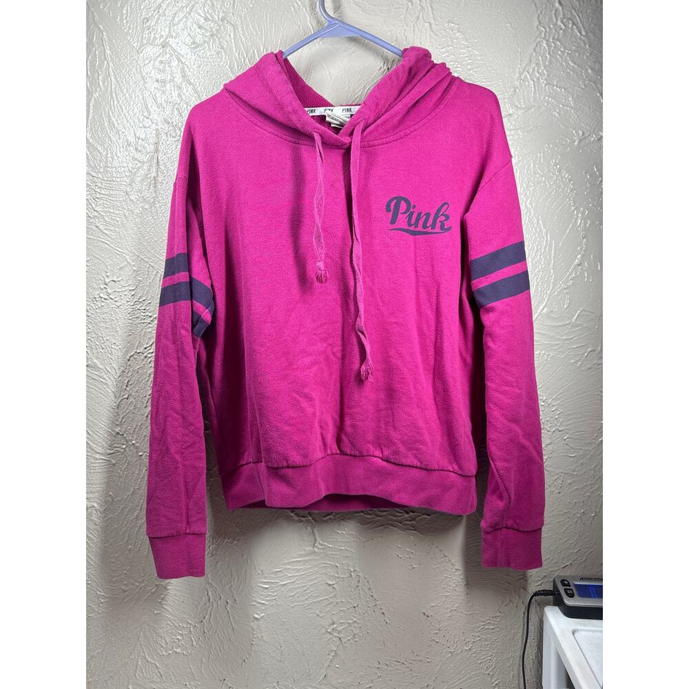 Victoria's Secret Dark Pink Slouchy Pullover Hoodie Sweatshirt Jacket‎ Size XS